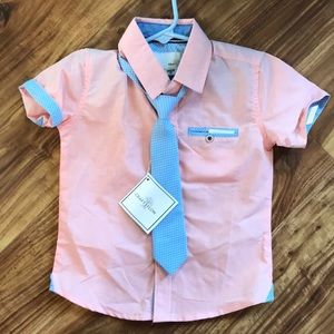Craft+Flow pink baby boy shirt 3T